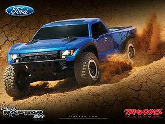 Traxxas Slash F Svt Raptor Replica In Blue Wallpaper