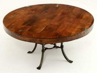 Rustic Coffee Table Design Hammered Copper Facultati