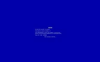 Error Microsoft Blue Screen Of Death Wallpaper