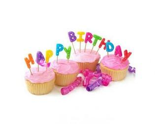 Icons For Small Cake Happy BirtHDay Powerpoint Background