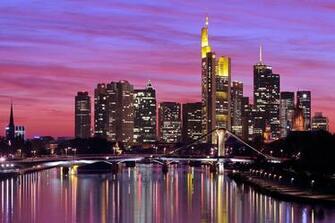Deutschland Germany Frankfurt Am Main City River Bridge
