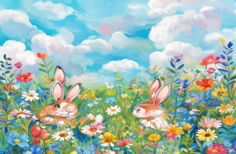 Cute Bunnies Wallpaper