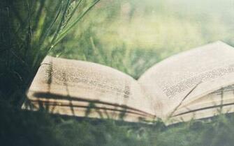Grass Books Wallpaper