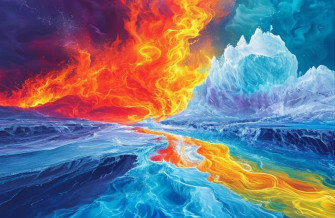 Cool Fire And Ice Wallpaper