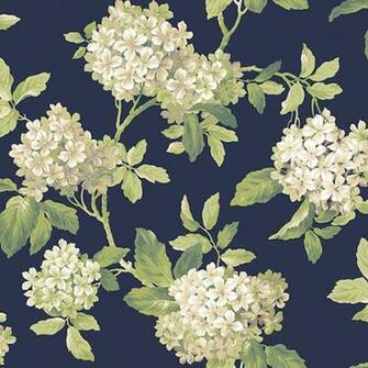 Navy Hydrangea Wallpaper Wall Sticker Outlet