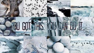 Blue White Aesthetic Laptop Wallpaper