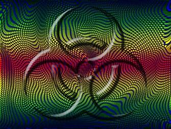 Wallpaper Digital Art Abstract Biohazard By Darknexus