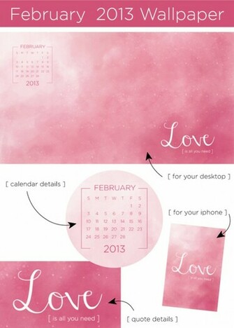 Creative Soul Spectrum February Desktop Calendar Wallpaper