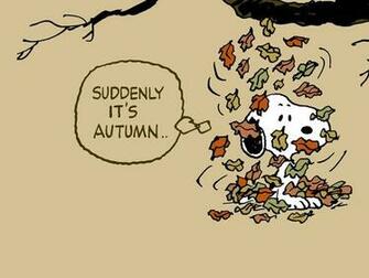 Autumn Snoopy Peanuts Comic Strip Wallpaper