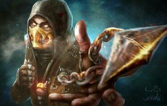 Wallpaper Mortal Kombat X Scorpion Character Game Art