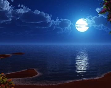 Beautiful Blue Moon Wallpaper On