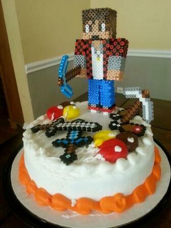 Minecraft Bajancanadian Bday Cake My Yr Old Requested A Mitch