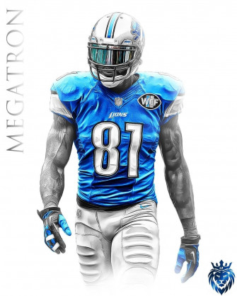 Aaron Wilson On Basement Bar Detroit Lions Football Nfl
