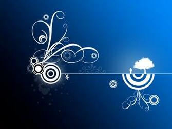 Modern Blue Wallpaper Cartoon