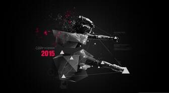 3d Polygon Girl New Year HD Wallpaper Stylish