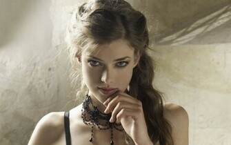 Julia Saner Seductive Wallpaper Stock Photos