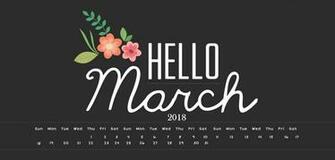 March Desktop Calendar