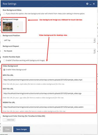 Fallback Background Image For Video Row On Touch