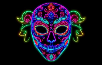 Neon Mask Wallpaper