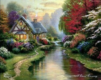 Best Thomas Kinkade Desktop Wallpaper Background Collection