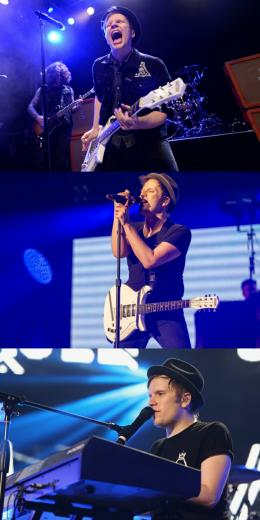 Band Lockscreens Patrick Stump Blue Concert Aesthetic Wallpaper