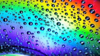 Rainbow Drops Bright Water Wallpaper Full HD