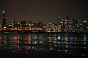 Panoramio Photo Of Chicago Skyline At Night