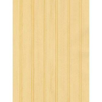 Golden Yellow Color Faux Puffy Textured Beadboard Wallpaper