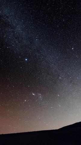 Milky Way Over Hill iPhone Plus Wallpaper Star