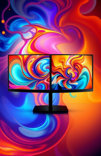 Abstract Dual Monitor Wallpaper