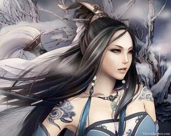 Anime Beauty Girl Warrior Wallpaper HD