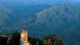 Great Wall Of China Panoram HD Wallpaper Background Image
