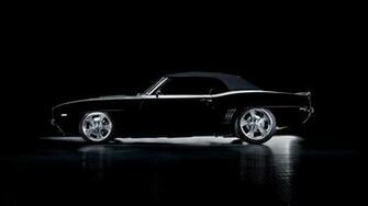 Black Custom Wheels Rims Chrome Reflection Classic Retro Wallpaper