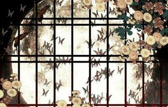 Wallpaper Butterfly Flowers Night The Moon Window Image For
