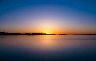 Wallpaper Twilight Sunset Lake Dusk Reflection Silhouette