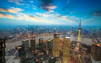 Shanghai Sunset Wallpaper HD