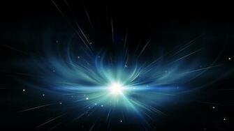 Blue Trail Explosion In Deep Space HD Image Abstract 3d