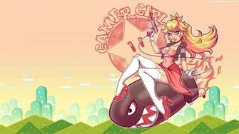 Gamer Girl Peach Full HD Wallpaper And Background