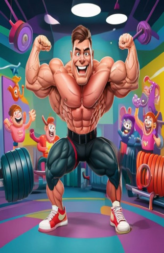 Cartoon Bodybuilding Wallpaper