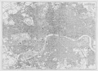 Items Wallpaper Bacons London Map Grey