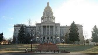 Colorado State Capitol City Hall At Christmas