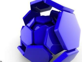 Full HD Wallpaper Abstract Hexagons Blue