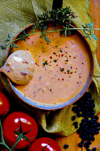 Delicious Black Bean Soup Wallpaper