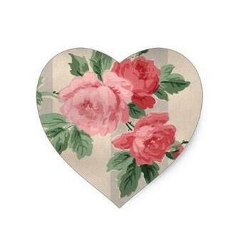Vintage Cabbage Rose Wallpaper Sticker