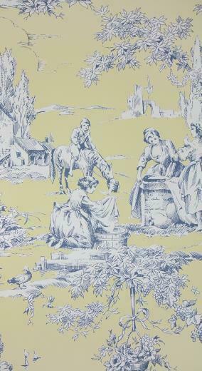 La Fontaine Toile Wallpaper A Depicting Traditional