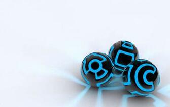 Black And White Wallpaper Blue Orbs