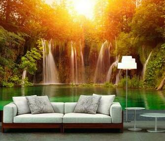 Buy Mural Wallpaper Waterfall Tv Sofa Background Wall