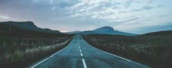Wallpaper Road Marking Mountains Portree