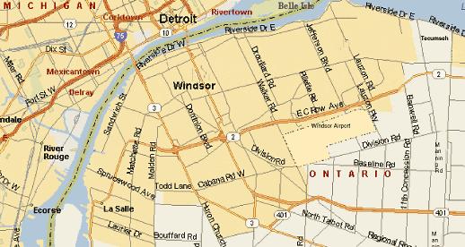 Essex County Roads Windsor Suburban
