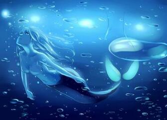 Beautiful Mermaid Background Water Mermaids Wallpaper